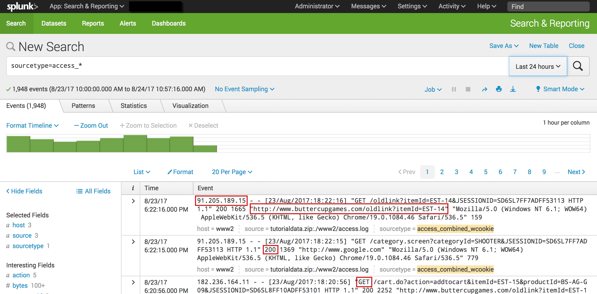 Use Fields To Search - Splunk Documentation