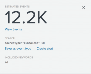This image shows that there are 12.2 thousand events in the most common pattern.