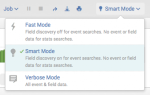 This screen image shows the search mode drop-down list.