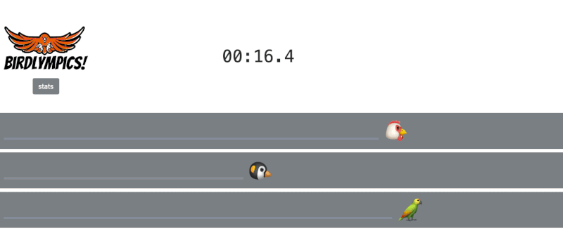 A round from the fictitious Birdlympics game.