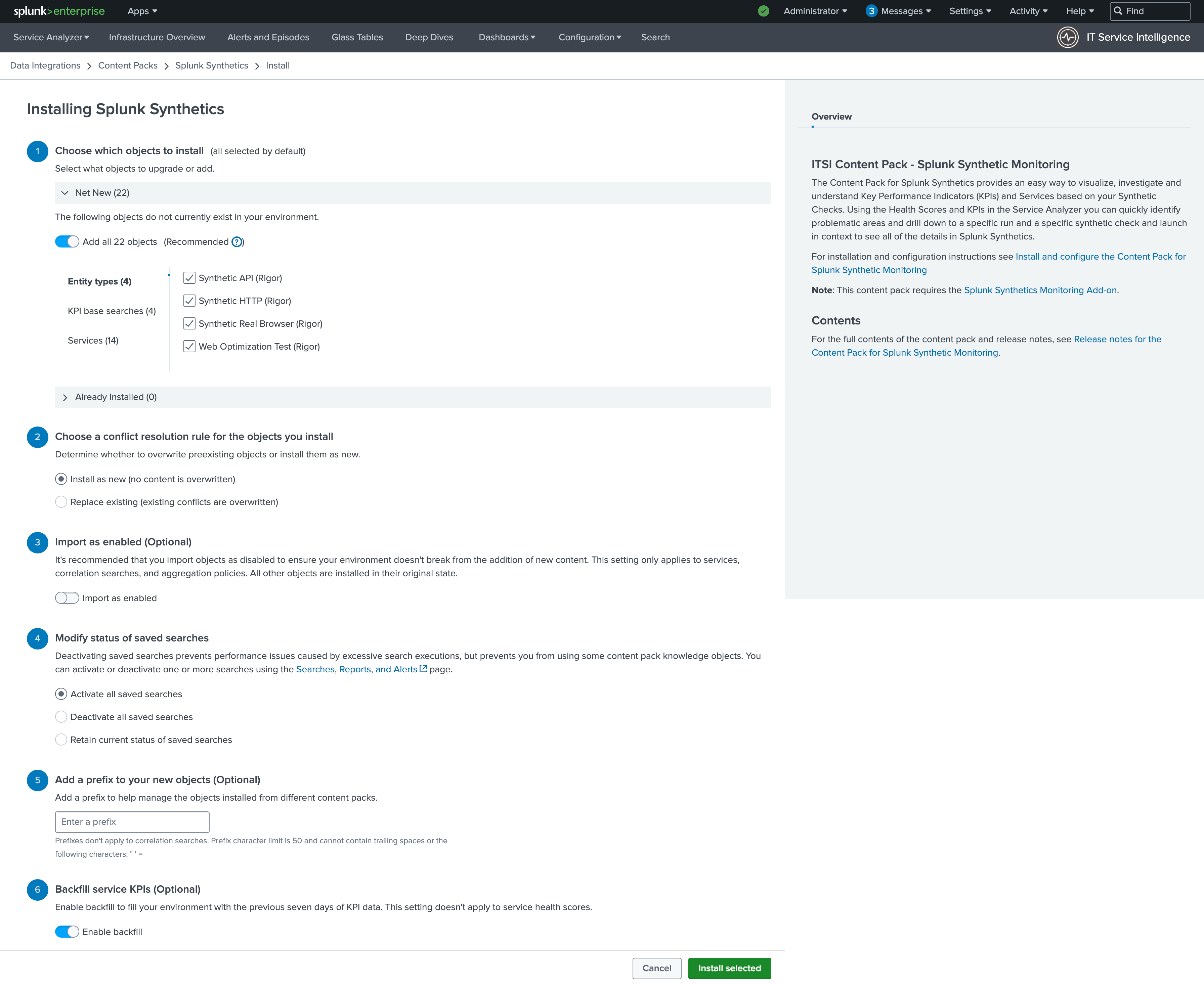 Set up Splunk IT Essentials Work - Splunk Documentation