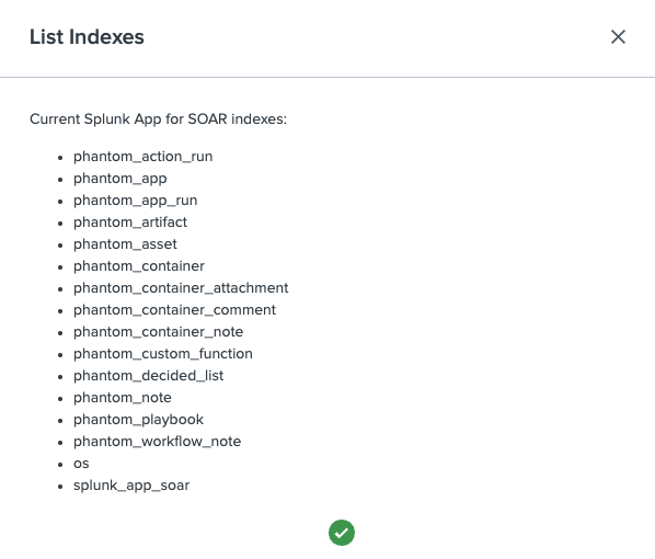 This screenshot shows the Input Settings page when adding a new token for a data input on the Splunk platform. The Index field is highlighted, showing a series of index names starting with "phantom_" that are moved from the Available items column to the Selected items column.