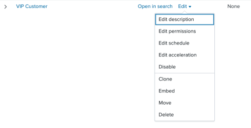 This screen image shows the list of options under the Edit drop-down menu.