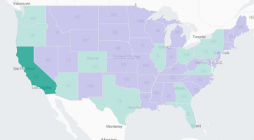 A choropleth map