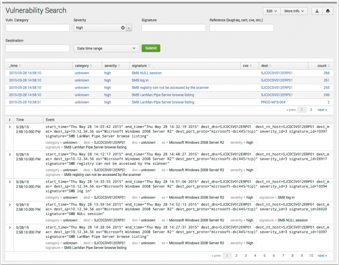 ES33 Vulnerability Search Panels.png