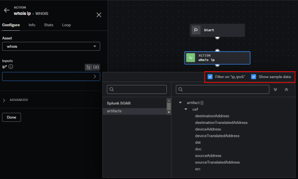 Screenshot image showing how to use the datapath picker.