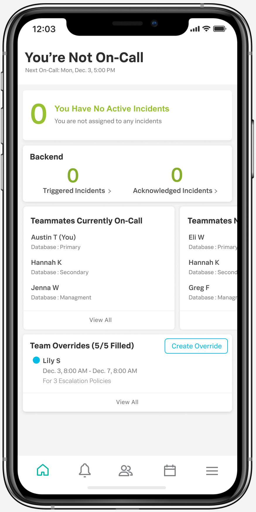 Mobile home page