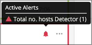 Active alerts when hovering over the Detector menu.