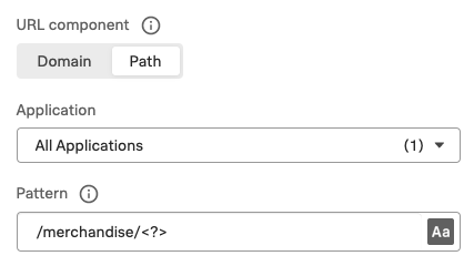This shows how to create a rule for a path with a <??> wildcard.