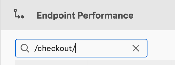 This screenshot shows the sort options within endpoint performance